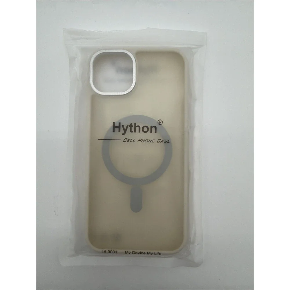 Hython iPhone 15 Pro Max Cream Transparent Hard Fitted Case
